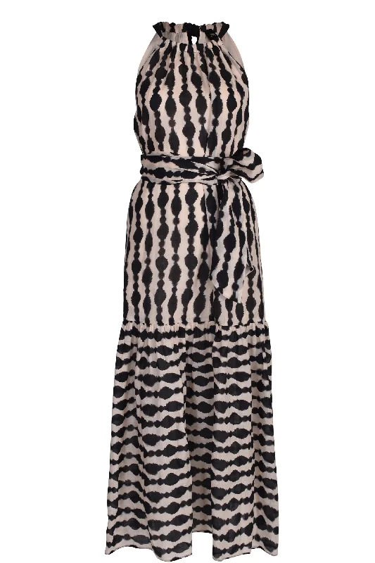 Maxi dress with trumpet sleeves-Husk Artemis maxi - Print