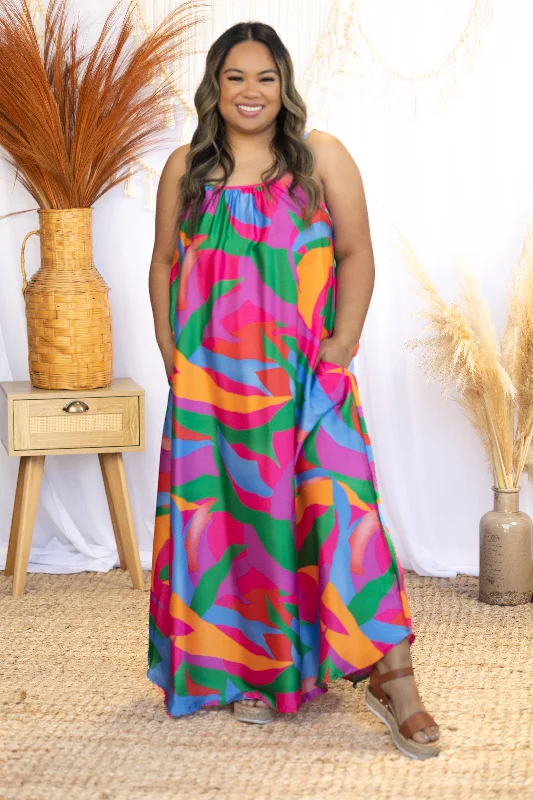 Maxi dress with glitter accents-Palm Beach Maxi