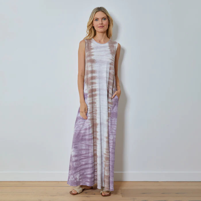 Maxi dress with metallic threads-Modo 97734A Maxi Dress