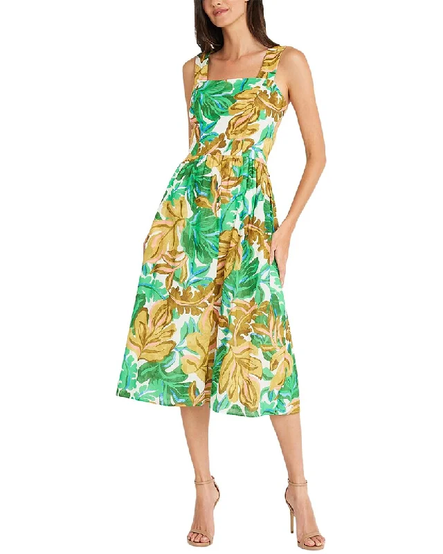 Midi dress with retro flair-Maggy London Voile Midi Dress