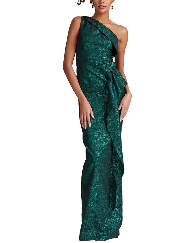 Maxi dress with racerback style-Teri Jon by Rickie Freeman Special Occasion Long Dress