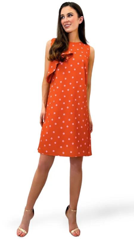 Cocktail dress for evening events-4-A1345GG Menny Dotty Shift Dress