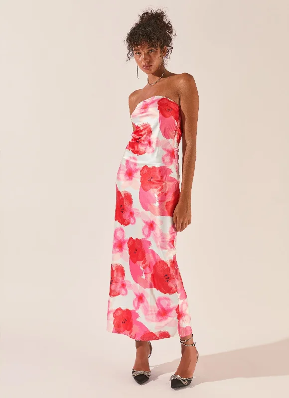 Maxi dress with funky flair-Love Me More Maxi Dress - Pink Rose