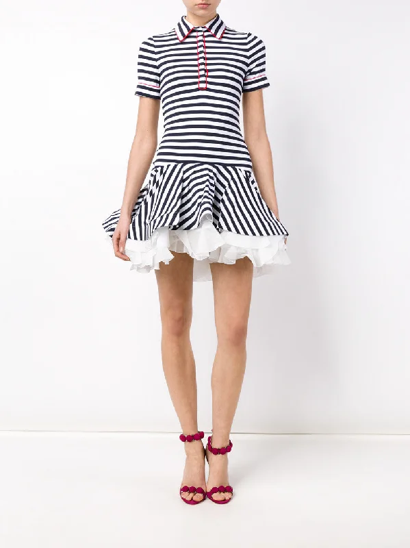 Mini dress with minimalist design-Striped Jersey Mini Dress