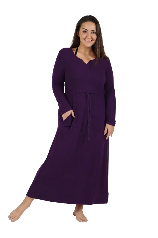 Maxi dress with trumpet sleeves-The Comfort Collection Plus Size Maxi