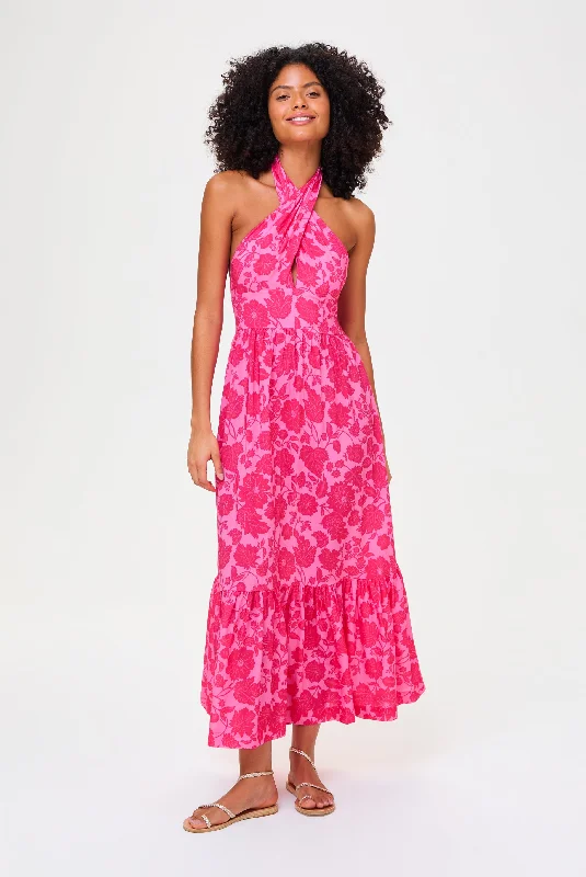 Maxi dress with youthful look-Fairhaven Halterneck Maxi Dress