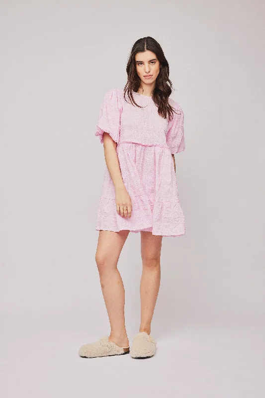 Mini dress with puff sleeves-Electra Mini Dress - Sweet Lilac