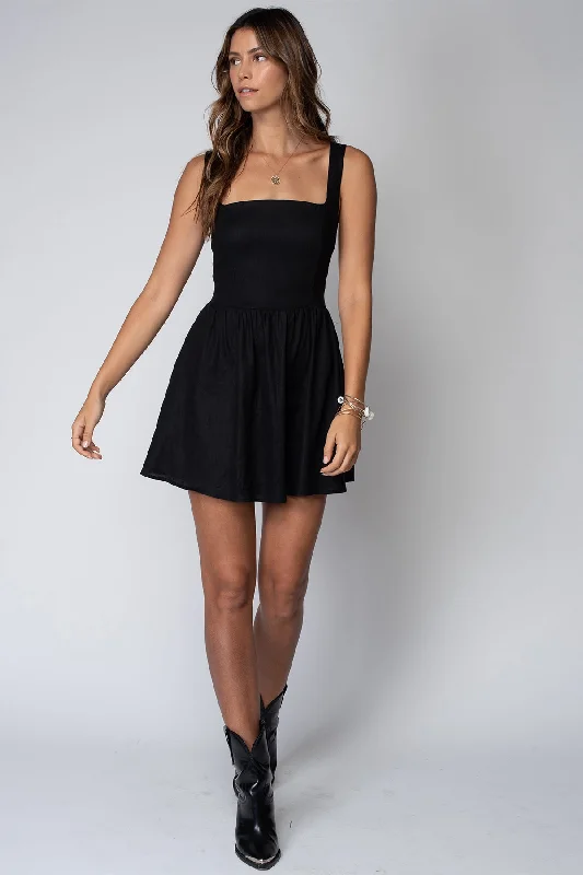 Mini dress with shimmer fabric-STORY TANK MINI DRESS