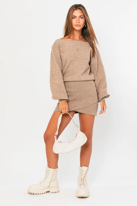 Mini dress with button front-Ashton Sweater Mini Dress - Final Sale