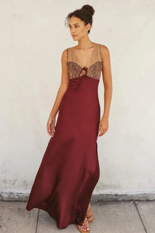 Maxi dress with V-neckline-Myra Maxi Dress