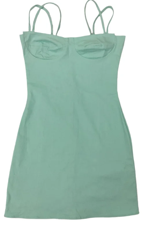 Mini dress with halter neck-Ciara Aquamarine Mini Dress