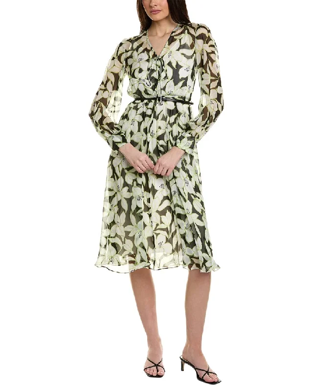 Midi dress with floral print-Max Mara Studio Marocco Midi Dress