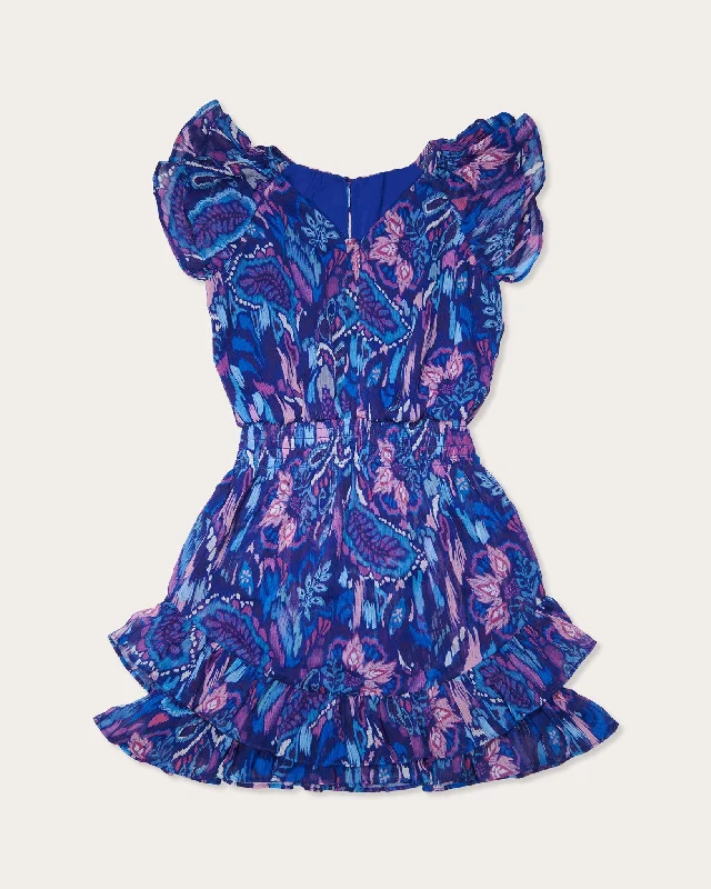 Mini dress with modern design-Girls Printed Lola Mini Dress