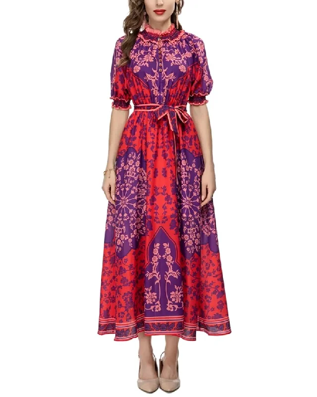 Maxi dress with quilted design-BURRYCO Maxi Dress