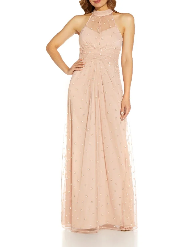 Maxi dress with oversized fit-Womens Embelllished Maxi Evening Dress