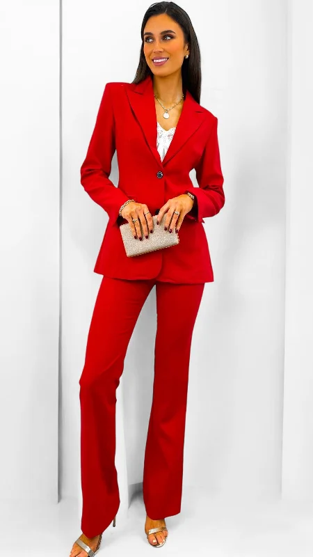 Cocktail dress with side cut-outs-A1984 Drexler Red Trouser Suit