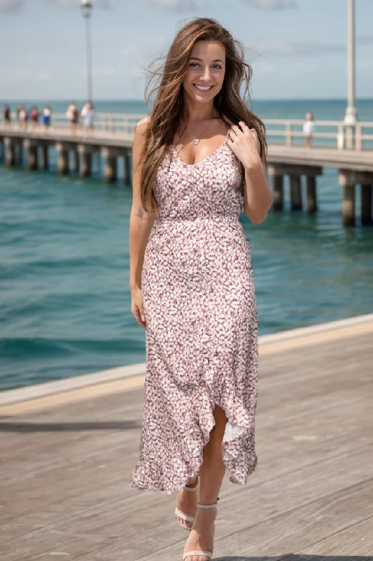 Maxi dress with high neckline-Leading the Way - Maxi