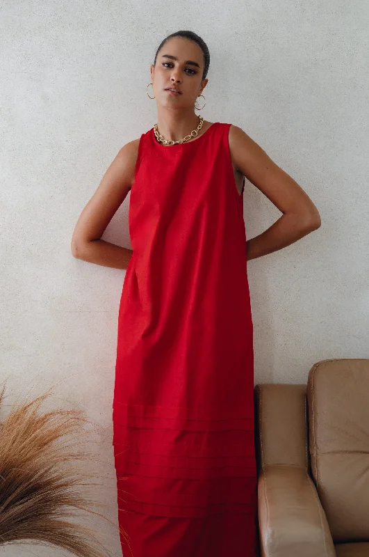 Maxi dress with racerback style-Beloved Cara Slip on Cotton Maxi Dress