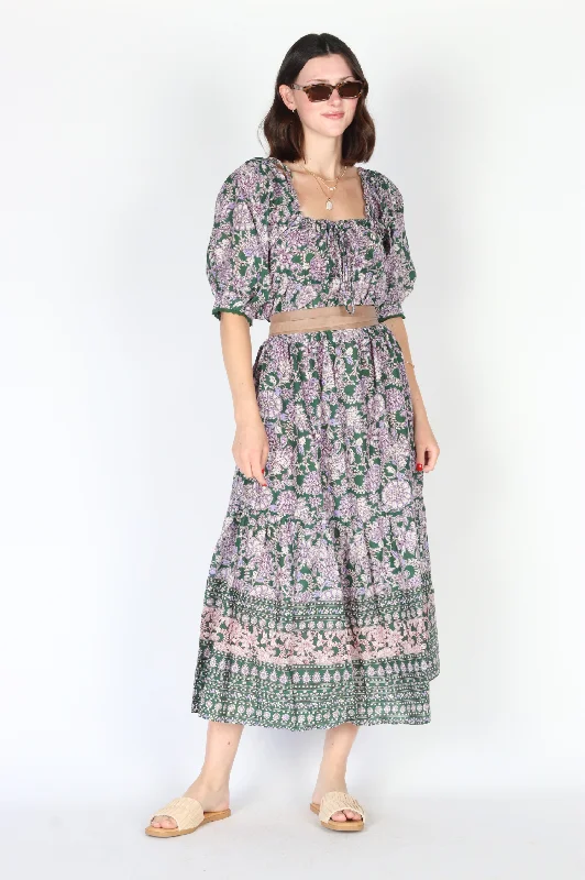 Maxi dress with frilly details-Mara Maxi Dress