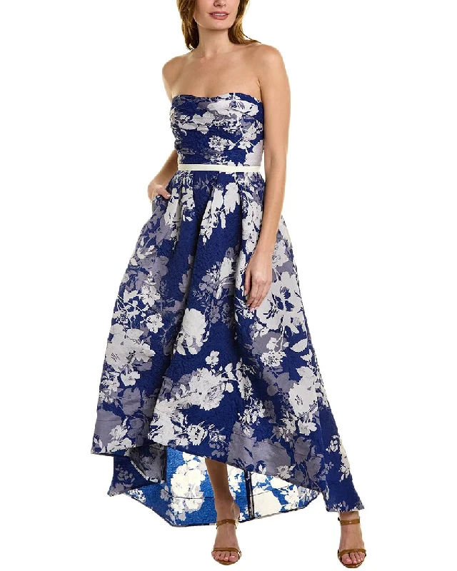 Maxi dress with elastic waistband-Marchesa Notte Floral Maxi Dress