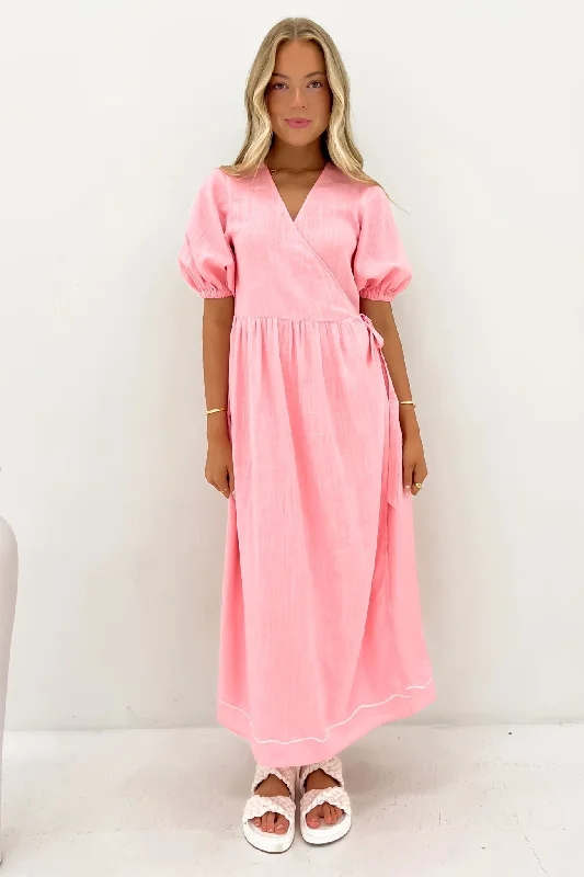 Maxi dress with open back-Issy Maxi Dress Pink